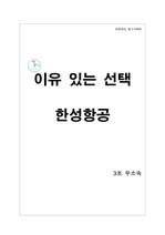 [광고기획]이유 있는 선택 한성항공 광고기획서