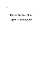 [자연과학]The influence of pH upon Antochyanin