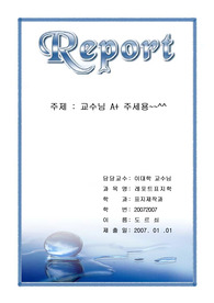 맑은이미지의 레포트표지
