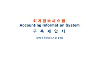 [회계]회계정보시스템구축제안(종합예산)