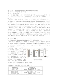 [생화학실험] Chloroplast Isolation by Differential Centrifugation