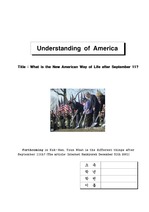 [영문]What is the New American Way of Life after September 11? 9/11테러이후 미국인의 바뀐점
