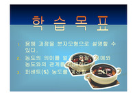 [자연과학]중 2 용해도, 농도 수업자료 - PPT