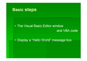 Visual Basic Editor in Excel