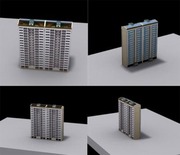 3d max 건축 모델링소스 - 판상형 아파트 맥스파일 (바로 쓸수 있음,변환가능)