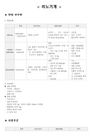 성인간호 주요 약물과 식이 (비뇨기계, 근골격계) - 시험대비용