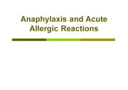 [의학약학]Anaphylaxis and Acute Allergic Reactions