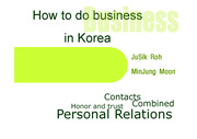 [경영경제]how to do business in korea