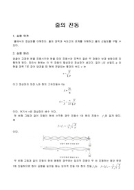 줄의 진동