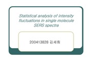 라만 분광학과 SERS(surface Enhanced Raman Spectroscopy) /statistical analysis of intensirt fluntuations in single molecule SER..
