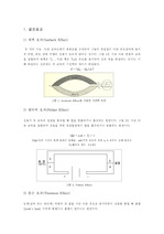 열전효과(Seebeck Peltier Thomson effect) 열전대(ThermoCouple)