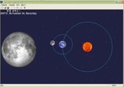 [MFC 프로그래밍 소스] 태양계에서 태양과 지구와 달의 공전 모습과 달의 그림자 바뀌는 모습 구현(상현달 하현달 반달 초승달 그믐달 보름달)