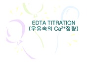 EDTA TITRATION (우유속의 Ca정량) 예비 피피티