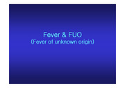FUO, Fever of unknown origin, 불명열