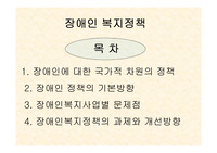 장애인 복지정책