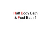 [영어프리젠테이션, 프리젠테이션 발표, 영어 PT]Half Body Bath & Foot Bath 1