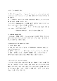 Thin film Deposition(박막 제조) - 대본