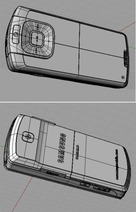 애니콜 시크릿 컬러폰 라이노3D 모델링
