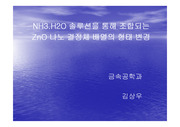 NH3.H2O 솔루션을 통해 조합되는 ZnO 나노 결정체 배열의 형태 변경