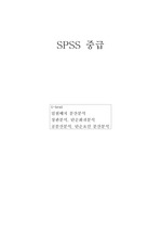 SPSS를 이용한 분산분석
