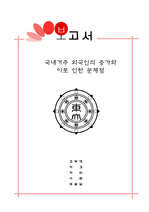 국내거주 외국인의 증가와 문제점