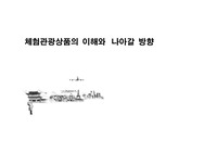 체험 관광 상품의 이해와 나아갈 방향