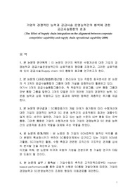 The Effect of Supply chain integration on the alignment between corporate competitive capability and supply chain operational capability-2006