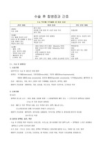 [성인간호학] 수술 후 합병증과 간호