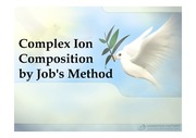 Complex Ion Composition by Job`s Method 세미나 자료