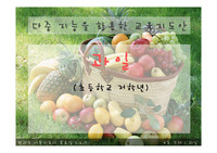 [방과후 아동지도] 다중지능을 활용한 교육지도안, 계획안, 수업지도 (과일에 관한 PPT 교육)