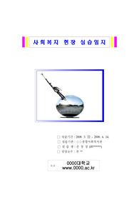 [강추자료] 사회복지 현장실습 보고서(실습일지, 기관보고서, 종결평가서, 실습과제물)