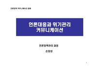 기업의 언론대응과 위기관리 커뮤니케이션 - 파워포인트 자료