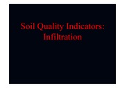 환경 지표, 토양 환경 지표에 관하여 - Infiltration rate를 중심으로, Soil Quality Indicators-Infiltration rate