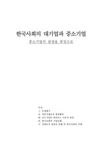 [사회계층론-자본가]한국사회의 대기업과 중소기업