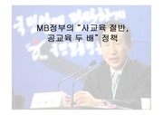 MB정부의 “사교육 절반, 공교육 두 배” 정책