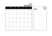 2009년 기축년 달력(1월~12월),메모가능