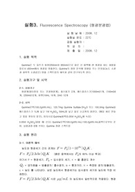 [화학과 분석화학 실험] 형광분광법 Fluorescence Spectroscopy