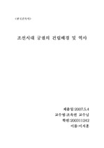 조선 궁궐의 배경과 역사