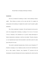 Research Paper on Emerging Technologies in Business