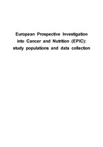 European Prospective Investigation into Cancer and Nutrition (EPIC): study populations and data collection