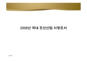 2008년 국내 조선산업 시장조사