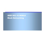 IEEE 802.16 (WiMAX) Mesh Mode