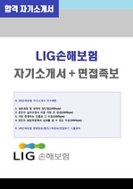 LIG손해보험 자기소개서 + 면접족보 (LIG손해보험 합격자소서)
