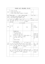 중2 가족의 식사관리 학습 지도안