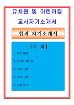 2017 어린이집교사자기소개서, 유치원교사자소서, 보육교사지원동기, 합격스펙