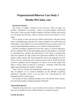 Organizational Behavior Case Study (Martha McCaskey case)