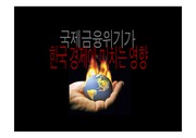 국제금융위기가 한국에 미치는 영향