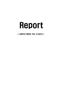 (A+자료) 사회복지 행정의 역사 조사분석