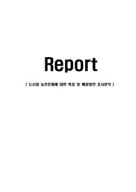 (A+자료) 도시와 농촌문제에 대한 특징 및 해결방안 조사분석