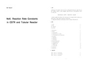 Reaction Rate Constants in CSTR and Tubular Reactor
